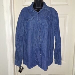Wrangler denim blouse size medium